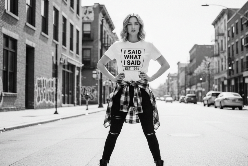 Black and white - flannel around waist v2